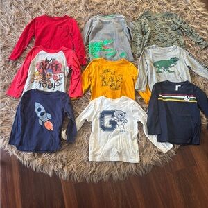 Boys toddler size 4 4T LOT 9 long sleeve shirts GAP OLD NAVY PAW PATROL DISNEY